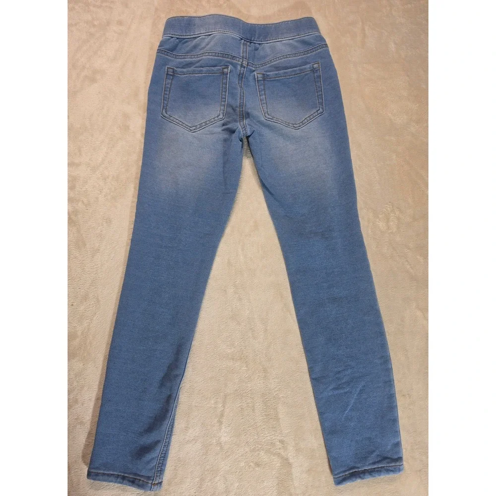 Justice Girls Blue Denim Leggings Jeggings Light Wash Size 8 Pull On Skinny‎